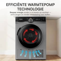 Heinner Warmtepompdroger - 9 KG - Wasdroger - 14 Programma's - Antikreukfunctie - LED display - Trommelverlichting - Antraciet — thumbnail 9