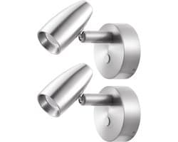 Dimbaar 12V Leeslampje met USB-oplader voor Camper en Boot - Ideaal Nachtlampje met Warm Blauw Licht