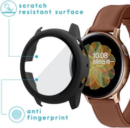 Screen protector - Geschikt voor Samsung Galaxy Watch Active2 - 44 mm - Full Cover Hard Case / Beschermend Hoesje - Zwart — thumbnail 2