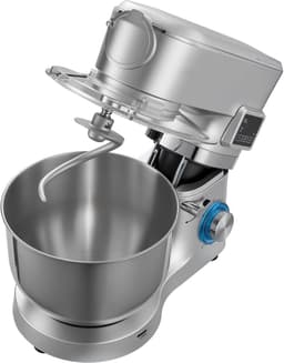 Standmixer met Een Capaciteit van 5,7 L, 1500 W Elektrische Keukenmixer, 6+P Snelheden, Kantelbaar Ontwerp, Inclusief 1,5 L Blenderbeker, Roestvrijstalen Kom, Deeghaak, Garde en Klopper voor Bakken en Mixen, Zilver — thumbnail 2