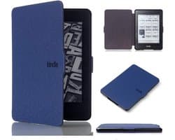 Ultradun PU-leer Hoesje voor Kindle Paperwhite 1/2/3 Beschermhoes Blauw