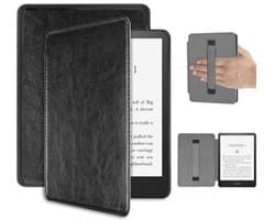Leren Hoes voor Kindle Paperwhite 2024 - Schokbestendig, Krasbestendig en Dunne Opvouwbare Case met Automatische Slaapfunctie