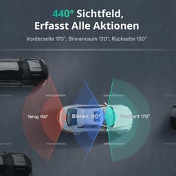 BOTSLAB 4K 3-Kanaals Dashcam Auto Voor Achter - 3-Kanaals 4K+1080P+1080P - GPS 5.8GHz WiFi Dashcam met - 128GB SD-kaart - 3.18" - Super Nachtzicht - WDR -G-sensor -loopopname -parkeermonitor- ADAS - dashcam voor auto — thumbnail 2