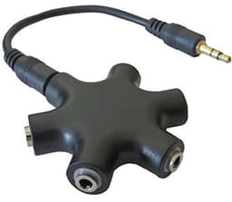 5-voudige audio-verdeler 3,5 mm mini-jack splitter voor meerdere hoofdtelefoons — thumbnail 1