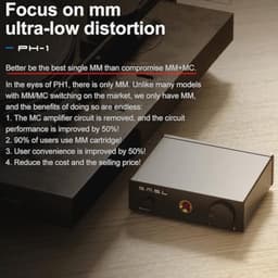 MM Phono Voorversterker met Hoofdtelefoonversterker - Hoge Versterking en Lage Vervorming voor Vinyl — thumbnail 2