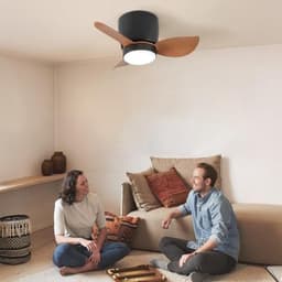 Moderne dimbare LED plafondventilator met verlichting en afstandsbediening — thumbnail 5