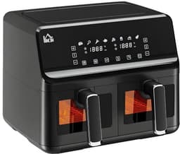 8-in-1 Airfryer met 2 Kamers en Temperatuurinstelling van 80-200°C, 2500W, Antiaanbaklaag en Digitale Timer — thumbnail 1