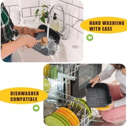 Herbruikbare Siliconen Vorm voor Airfryer - 20 x 20 cm - 2 Stuks — thumbnail 4
