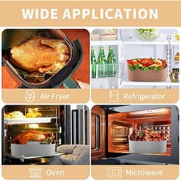 Siliconen Hittebestendige Mandset Voor Heteluchtfriteuses | Inclusief Handmand + Hittebestendige Tang (1 Paar) · Gemakkelijk Schoon Te Maken · Geschikt Voor Heteluchtfriteuses Van 5 Liter (grijs) — thumbnail 4