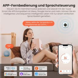 Slimme Thermostaat voor Watervloerverwarming met Wifi en Draaiknop - Compatibel met Alexa en Google Home — thumbnail 2