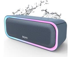 Bluetooth-luidspreker met meerkleurige lichten en 20W vermogen - IPX6 waterdicht, 20 uur batterijduur, draadloze stereo-koppeling