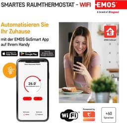 Slimme kamerthermostaat met WiFi en app voor verwarmings- en koelsystemen — thumbnail 4