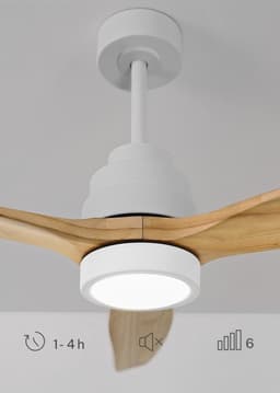 Plafondventilator met LED-licht en wand- en afstandsbediening - 40 W, Ø 112 cm, 6 snelheden, timer, zomer-winterfunctie — thumbnail 3