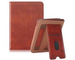 Smart Cover voor E-reader 6 inch met Polsriem en Automatische Slaap/Wek-Functie - Bruin