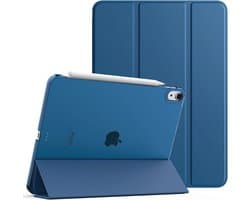 Dunne Beschermhoes voor iPad Air 11 inch - Magnetische Slaap/Wekfunctie, Transparante Achterkant, Grijs/Blauw