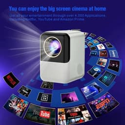 Namajunas - Mini beamers - Draagbare Beamer - Projector / Beamer - Smart Projector met 4K - Voor iOS en Android - Android 10 - WiFi 5 & Bluetooth 5.2 - Thuisbioscoop - Autofocus — thumbnail 5