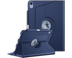 360° Draaibare Beschermcase voor iPad 10.9 en 11 inch - Auto Wake/Sleep, Met Potloodhouder, Navy Blauw