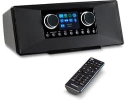 MEDION P85333 internetradio met DAB+ (wifi, FM, Spotify Connect, Amazon Music, DLNA, USB, hoofdtelefoonaansluiting, AUX, stereo line-out cinch, slaaptimer) zwart