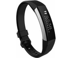 Siliconen Smartwatch bandje - Geschikt voor Fitbit Alta / Alta HR siliconen bandje - zwart - Strap-it Horlogeband / Polsband / Armband - Maat: Maat L