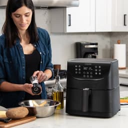 Cosori XL Airfryer - Heteluchtfriteuse 5.5 liter - Inclusief Spiezenrek en 5 Spiezen - met App Connectie – Zwart — thumbnail 9