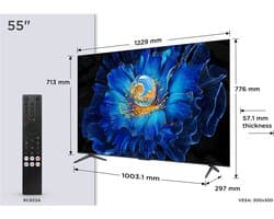 TCL C69KS 55C69KS tv 139,7 cm (55") 4K Ultra HD Smart TV Wifi Metallic