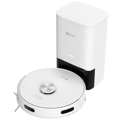 EZVIZ RE5 Plus Robotstofzuiger met Dweilfunctie – Automatisch Leegstation – 4000 Pa – LiDAR, App Bediening & Tapijtdetectie – Wit — thumbnail 1