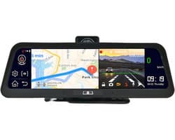 Dashcam voor Auto - 10" 4G Android 8.1 Dashcam - GPS Navigatie, Dual 1080P Camera - ADAS Rijhulp - Parkeermodus - Achteruitrijcamera - WiFi - Bluetooth - G-Sensor - Loop Recording - Zwart