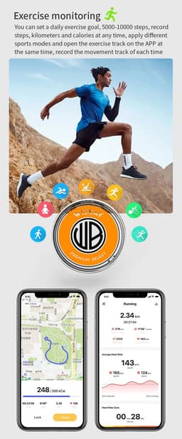 WizBay Premium Select® Zwarte FrostLook Smart Ring Dames Heren - Oplaad Case - Hypoallergeen - Hartslag & Slaap Monitor - IP68 Waterdicht - O2 Meting - Gesture Functie - Multiple Sport Modi - #11 — thumbnail 5