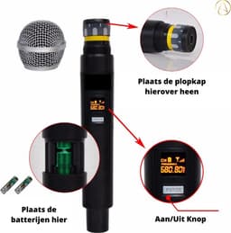 Karaoke Set - Voor volwassenen - Draadloos - Inclusief 2 microfoons — thumbnail 2