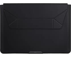 Uniq Oslo Laptop hoes 14 inch - Laptopsleeve met opvouwbare laptopstandaard - Jet Black