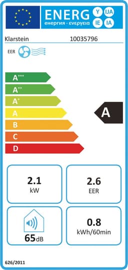 Klarstein Mobiele airconditioner met luchtafvoerslang, 4-in-1 airconditioner, ventilator, luchtontvochtiger & nachtmodus, Kleine & draagbare airconditioner voor thuis & op kantoor, Laag verbruik, 7000 BTU,1 kW voor 23 m² - Afstandsbediening Timer — thumbnail 22