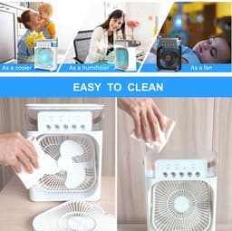 Mini Draagbare Air Conditioner Fan Ventilator - Verkoeld, Bevochtigd, Draagbare kleine water cooler & Aroma Diffuser. — thumbnail 4