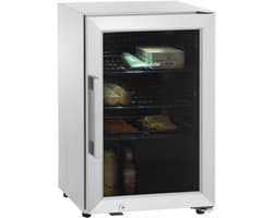 Bartscher Tafelmodel Koelkast - 63L - RVS - -1°C/+10°C - Statisch + Ventilator - 430x555x675mm - Horeca Koelkast