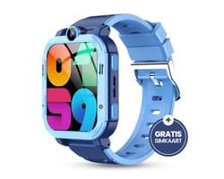 Trakidz Smartwatch kinderen - Jongen & meisje - Kinderhorloge - Gps - Horloge kids - blauw