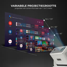 Lumenix® Ultra - Mini Beamer 2025 - Alles-in-één Smart TV Projector - Android 13 - Whale OS - Full HD Resolutie - Voor iOS & Android — thumbnail 4