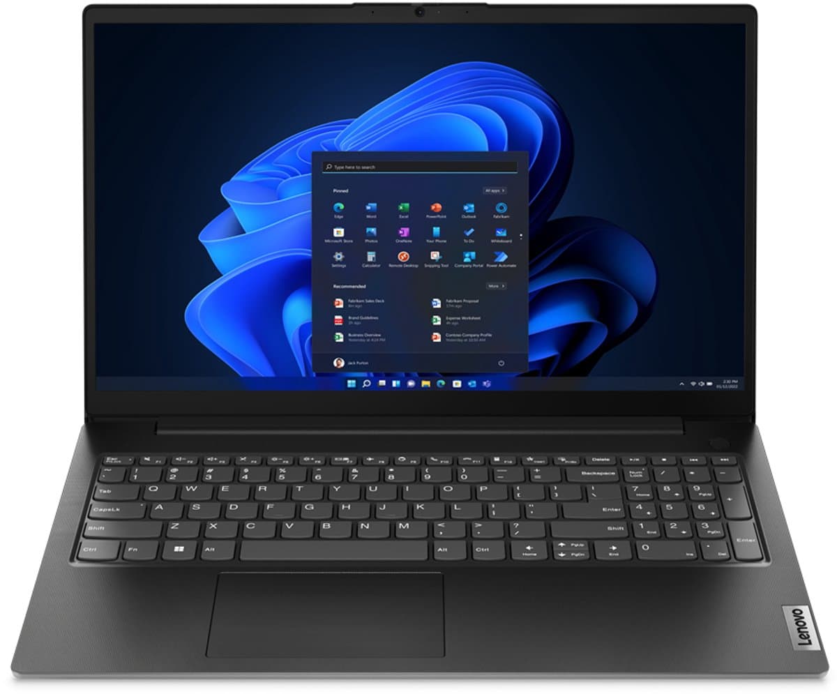 Lenovo V15 G4 AMN AMD Ryzen™ 3 7320U Laptop 39,6 cm (15.6") Full HD 16 GB LPDDR5-SDRAM 512 GB SSD Wi-Fi 5 (802.11ac) Engels Zwart — afbeelding 1