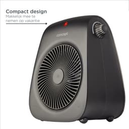 Concept VT7041 Ventilator – Met Warme Luchtstroom Functie – Ventileren en Verwarmen – Zwart — thumbnail 5