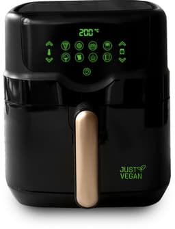 Just Vegan, Arifryer - zwart -  200°C - Hetelucht friteuse - Plantaardige antiaanbaklaag - Duurzaam en vetvrij frituren — thumbnail 1