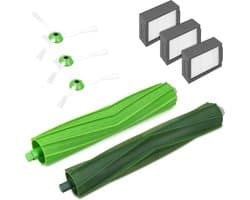 kwmobile reserveonderdelen compatibel met iRobot - Set van 8 - Geschikt voor Roomba e5, i7 en i7+ met 3 filters, 3 zijborstels en 2 hoofdborstels