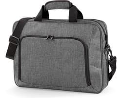 Luxe werktas/laptoptas grijs 41 x 30 cm - Laptop documenten schoudertas 13 liter