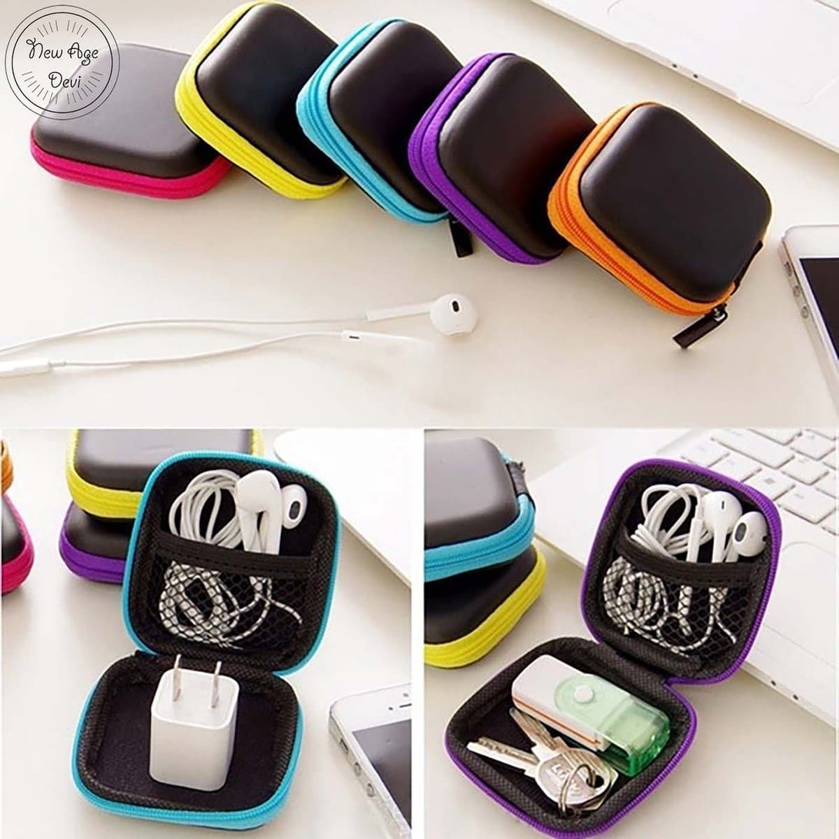 Opbergcase - Opbergzak - Opberghoes - Kabelcase - Opbergetui - Organizer - Paars — afbeelding 1