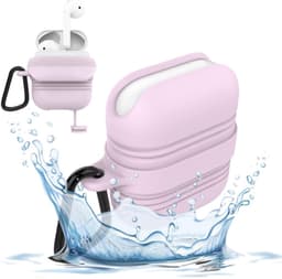 Hoes geschikt voor Apple Airpods Hoesje - IP67 Waterdicht Cover - Stofdicht Case - Rose — thumbnail 1