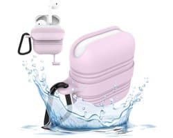 Hoes geschikt voor Apple Airpods Hoesje - IP67 Waterdicht Cover - Stofdicht Case - Rose