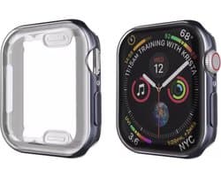 Apple Watch 44 mm Hoesje plus screen protector - iWatch full body case - 44 mm - Space Gray