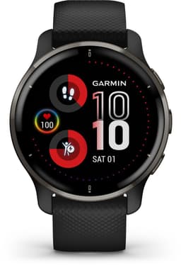 Garmin Venu 2 Plus Health Smartwatch - Amoled touchscreen - 9 dagen batterij - spraakbesturing - Zwart — thumbnail 1