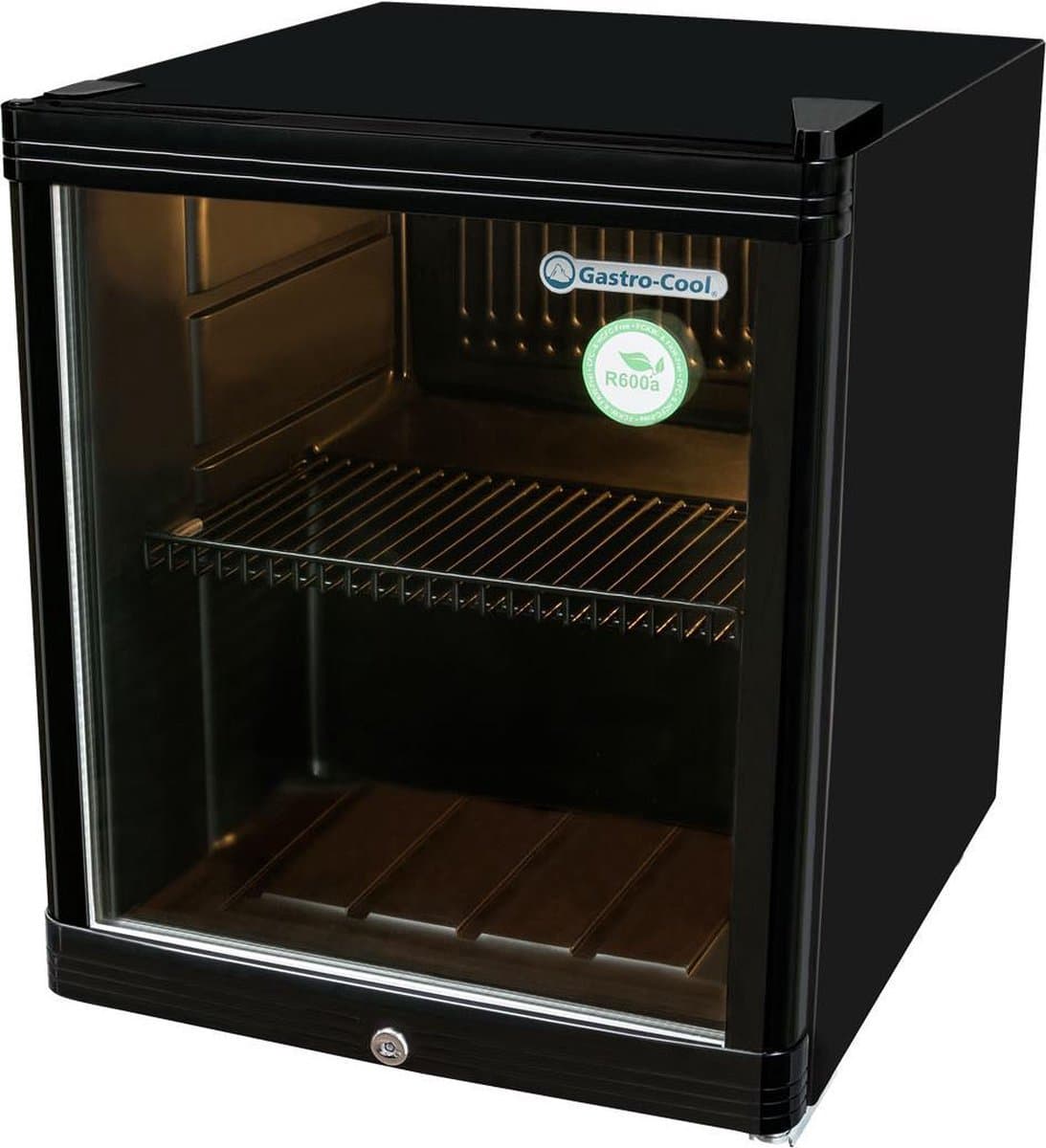 Gastro-Cool KW50 - Mini koelkast met glazen deur 46 Liter - Zwart/Zwart/Zwart 203100 — afbeelding 1