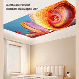 Miniprojector met WiF, Ondersteuning voor 4K 1080P Draagbare Projector, 50 ANSI, 240 ° Draaibaar, Automatische Keystone-correctie, 15 "- 80" Schermvideoprojector — thumbnail 2