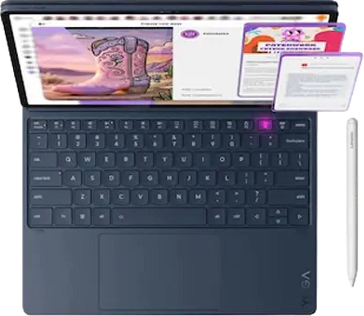 Lenovo Yoga Tab Plus Gen 2 (16GB 256GB) - Cosmic Blue + Pen & Keyboard — afbeelding 1