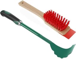 Grasmaaierschraper - Ergonomische lange steel - Stijve borstel — thumbnail 1