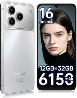 DOOGEE Note 57 Lite Smartphone - 6,56" - Android 16 - 12GB(3+9) RAM - 32GB ROM - 6150 mAh - Lichtgewicht 195 g - Zilver — thumbnail 1
